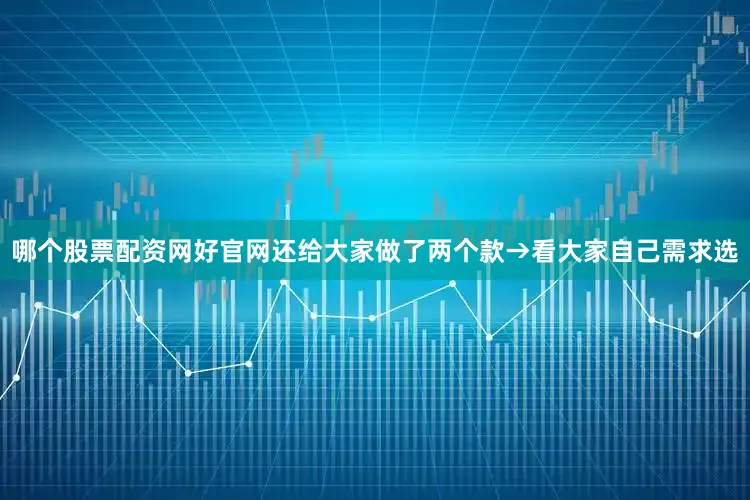 哪个股票配资网好官网还给大家做了两个款→看大家自己需求选